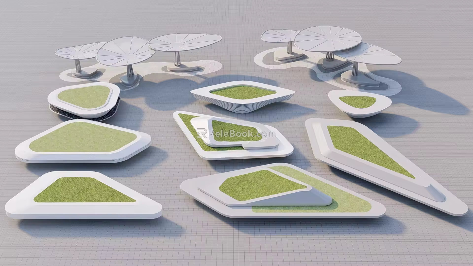 Modern Tree Pool Landscape Tree Pool 3d model