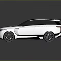 White Modern SUV With Black Roof Sleek Body And Black Alloy Wheels