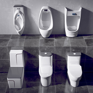 Modern Toilet Urinal 3d model