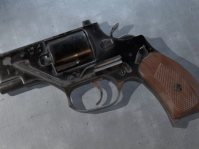 Modern Pistol Mini Revolver 3d model Modern Pistol Mini Revolver 3d model