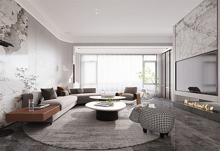 Modern Living Room Simple Living Room 3d model