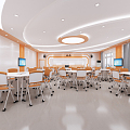 modern classroom 3d model