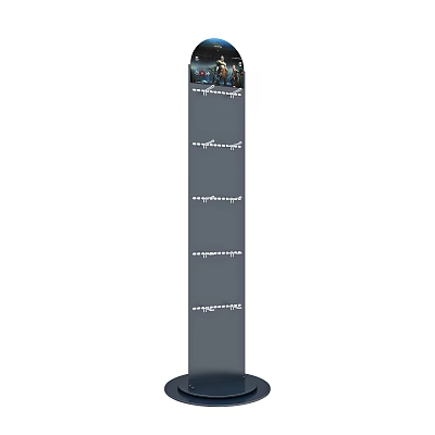 Tall Vertical Display Shelf With Multiple Shelves For Retail Product 3d model