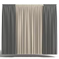 Elegant Gray and Beige Vertical Pleated Curtains for Home Window Decoration