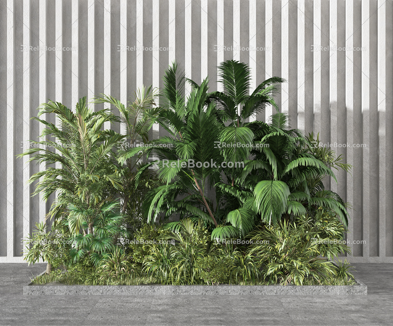 Modern Plant Plant Heap 3d model