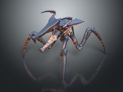 machine insect mechanical insect armored insect machine firefly nano insect nano machine insect 3d model