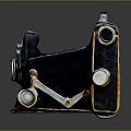 Classic Vintage Camera With Retro Design And Mechanical Electronic Structure Details 3d model