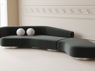 Curved sofa 3d model