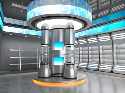 Industrial LOFT exhibition hall tide brand exhibition hall 3d model