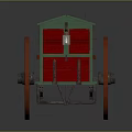 Retro carriage ancient frame car frame car 3d model