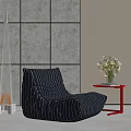Modern Lazy Sofa Caterpillar Lazy Sofa Side Corner Dupont Paper Partition Floor Lamp 3d model