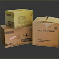Yellow And Brown Cardboard Boxes With Intex Brand Barcode Item Number Made In China