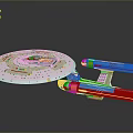 Detailed Starship Model Featuring Disc Shaped Hull And Twin Engines For Space Exploration