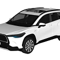 White Modern SUV Car With Streamlined Design And Black Alloy Wheels Side View