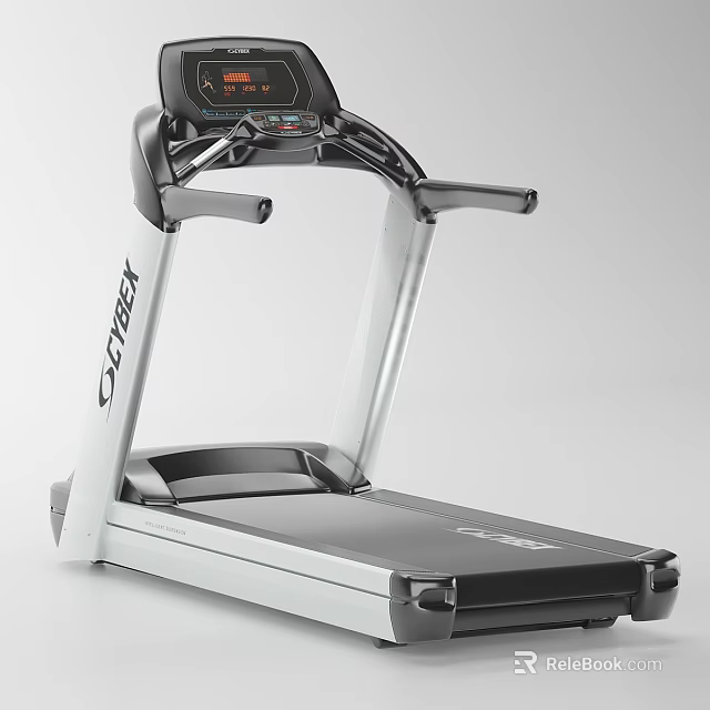 CyberEx Treadmill Modern Home Gym Fitness Equipment With Digital Display And Ergonomic Handles 3d model 