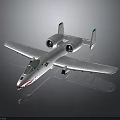 Silver Twin Engine Aerospace Vehicle Model With Shark Mouth Paint And Long Wings