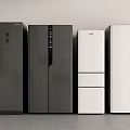 Modern Black and White Refrigerators and Freezers with French Door and Three Door Styles