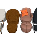 Stylish Modern Accent Chairs In Multiple Colors With Matching Ottomans
