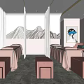 Elegant Modern SPA Sauna Room Interior With Comfortable Massage Beds Decorative Wall And Soft Lighting