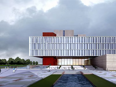 Modern Museum Architecture Museum Appearance Archives Cultural Venues 3d model