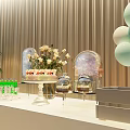 Professional Commercial Equipment For Event Display With Counter Fruits Drinks And Balloons