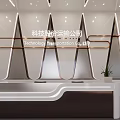 Modern lobby front desk 3d model