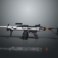 rifle semi-automatic rifle combat rifle battle rifle carbine war rifle attack rifle 3d model