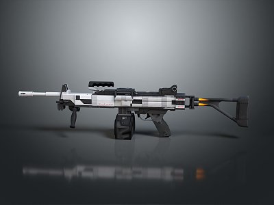 rifle semi-automatic rifle combat rifle battle rifle carbine war rifle attack rifle 3d model