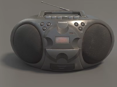 Recorder Old-fashioned Recorder Radio Old-fashioned Radio CD Player Recording Machine Low Face Number Low Model Simple Model Game Sub-era Film and Television Level 3d model