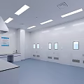 Laboratory Setup Featuring White Walls Lab Benches Fume Hoods Windows And Clean Flooring