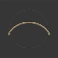 Modern Arched Furniture With Beige Fabric Material Support Legs And Simple Design