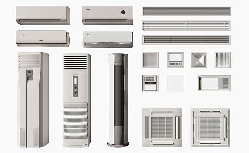 modern air conditioning 3d model