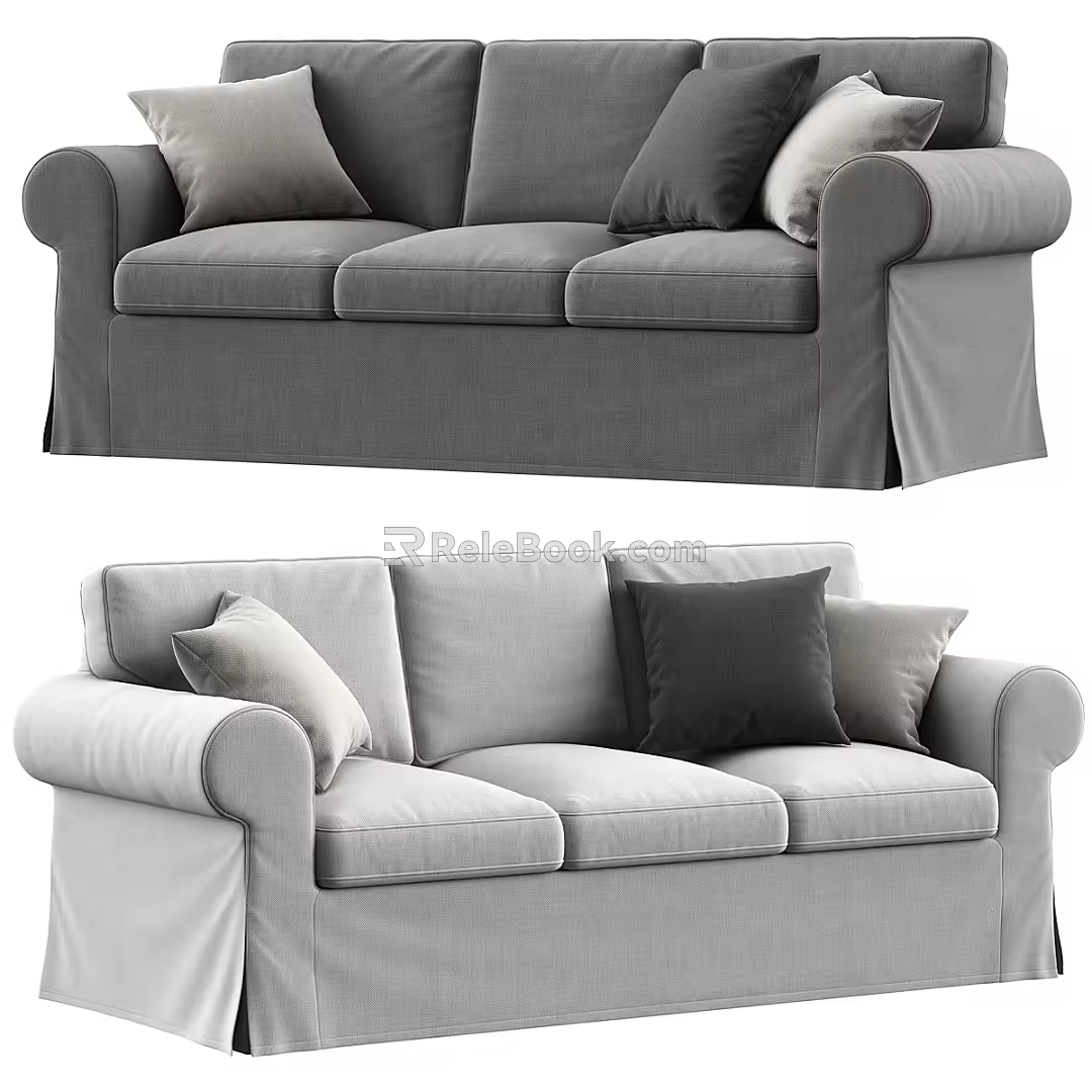 Double sofa 3d model