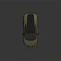 Olive Green Sports Car With Black Roof Sleek Design And Sporty Alloy Wheels