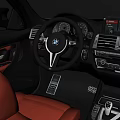 White BMW Sports Sedan With Sleek Design Alloy Wheels And Brown Leather Seats