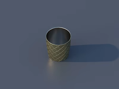 Metal Road Facility With Diamond Pattern Placed On Gray Surface 3d model