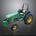 Industrial Equipment Green Tractor With Yellow Wheels And Operator Cab For Heavy Duty Use