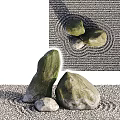 Natural Stone And Wood Elements In Traditional Zen Garden Landscape Design