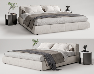 Bonaldo double bed 3d model