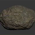 Wooden Stone Carving Artwork With Intricate Patterns And Natural Textures