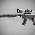 Modern Tactical Rifle With High Precision Scope And Ergonomic Grip Design 3d model