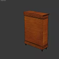 Traditional Wooden Entryway Console Cabinet With Glass Doors Golden Handles And Natural Wood Grain