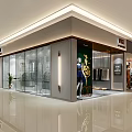 Modern Clothing Store Interior With Glass Window Mannequins And Displayed Clothes
