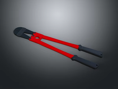 Red Handle Black Jaw Pliers Tool With Durable Construction And Ergonomic Design 3d model