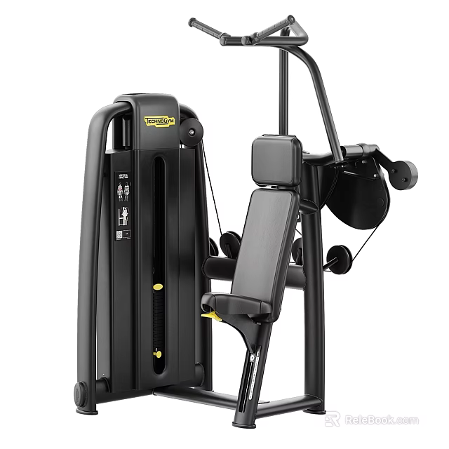 Commercial Grade Seated Chest Press Fitness Equipment With Adjustable Seat Weight Stack And Ergonomic Design 3d model 