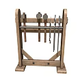 Modern tool rack blacksmith tool rack 3d model