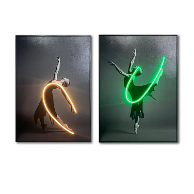 modern figure painting dance figure decorative painting 3d model