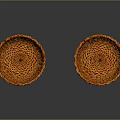 Orange Woven Baskets Ideal For Small Animals Such As Kittens Or Puppies