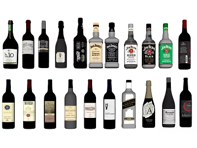 Modern Wine Wine Bottle 3d model