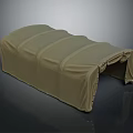 Olive Green Fabric Covered Bench Furniture With Wrinkled Design And Long Shape